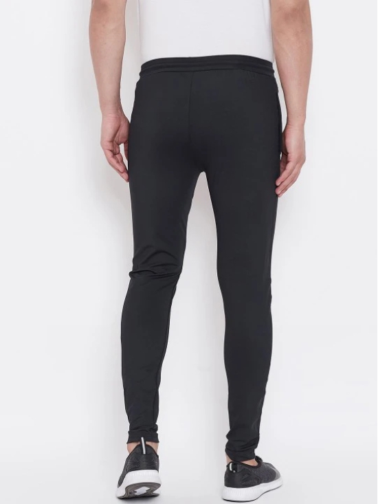 Men Black Solid Track Pants