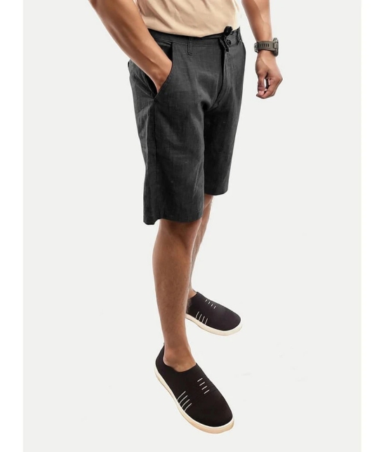 Radprix Black Cotton Mens Shorts ( Pack of 1 ) - None