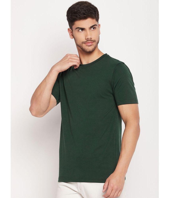 UNIBERRY - Olive Cotton Blend Regular Fit Men's T-Shirt ( Pack of 1 ) - None