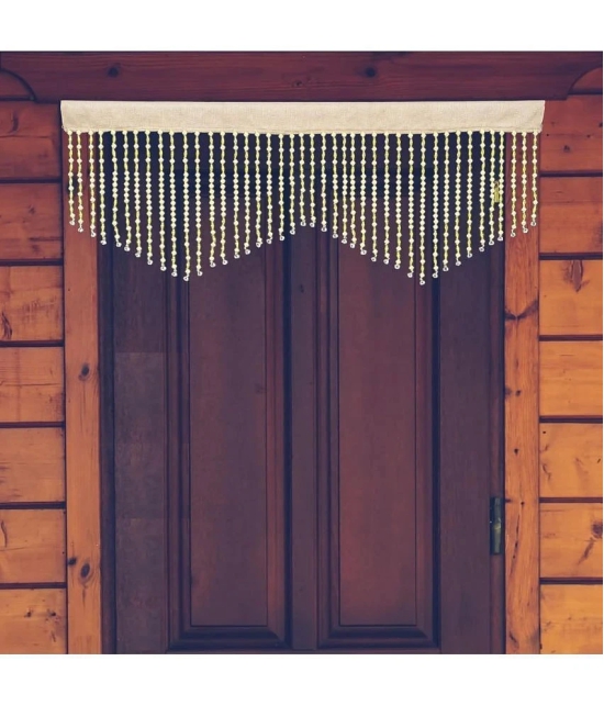 Smart Traders Single Door Beaded String Curtain - Yellow