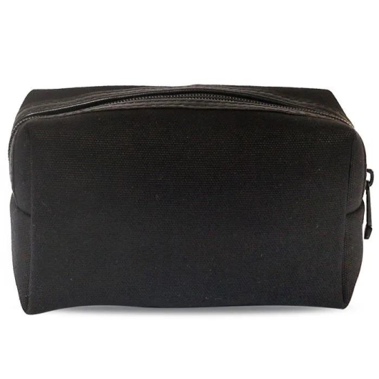 Canvas Cosmetic Bag - Black