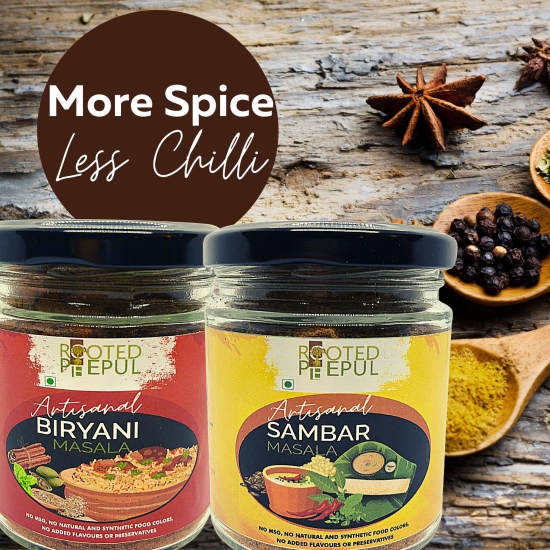 Artisanal Biryani Masala & Artisanal Sambar Masala Combo (75Gms X2)