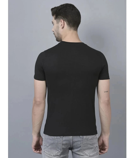 Dollar Cotton Blend Regular Fit Printed Half Sleeves Mens T-Shirt - Black ( Pack of 1 ) - None