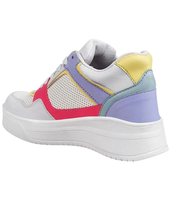 Shoetopia White Womens Sneakers - None