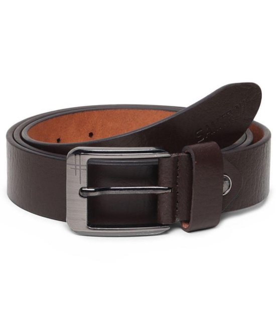 samtroh - Brown Leather Men's Formal Belt ( Pack of 1 ) - None