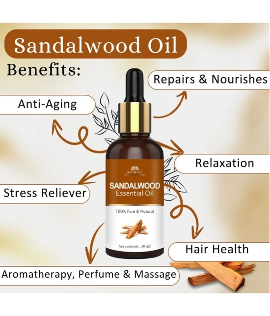 Intimify Sandalwood Essential Oil, Acne Removal Face Oil, Anti Acne Face Oil, Anti Wrinkle, 30 Ml