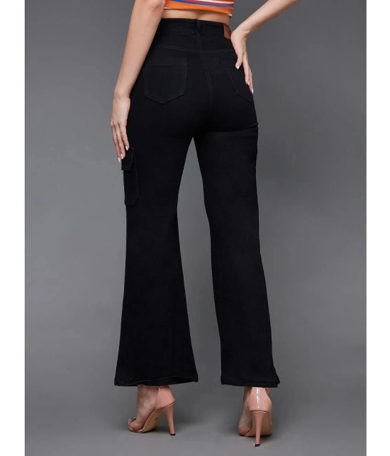 Miss Chase - Black Denim Wide Leg Womens Jeans ( Pack of 1 ) - None