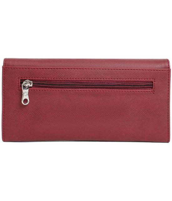 Fostelo - Maroon Faux Leather Purse - Maroon