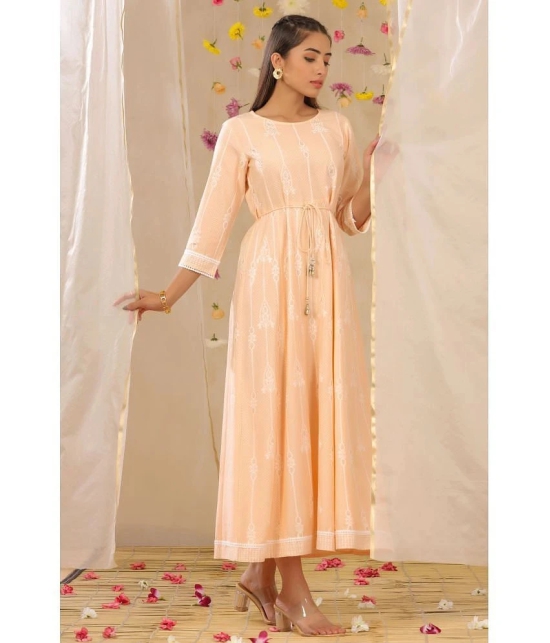 Juniper Rayon Peach Fit And Flare Dress - Single - None