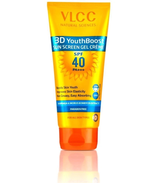 VLCC 3D Youth Boost SPF 40 +++ Sunscreen Gel Cream, 100 g, For Sun Protection