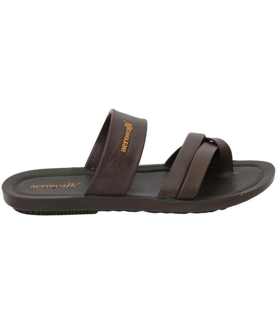 Aerowalk - Brown Men's Thong Flip Flop - None