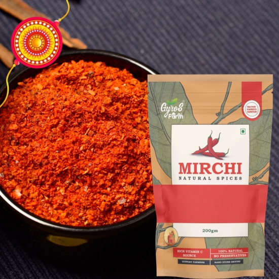 Mirchi Powder (Lal Mirch)  | Naturally Processed | 100% Natural | Sourced From Guntur | Made with Sun-Dried Chilies-500gm