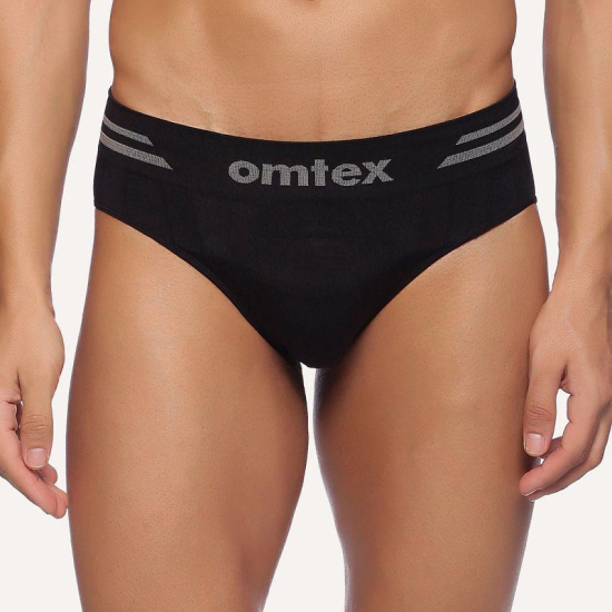 Omtex - Black Nylon Mens Briefs ( Pack of 1 ) - None