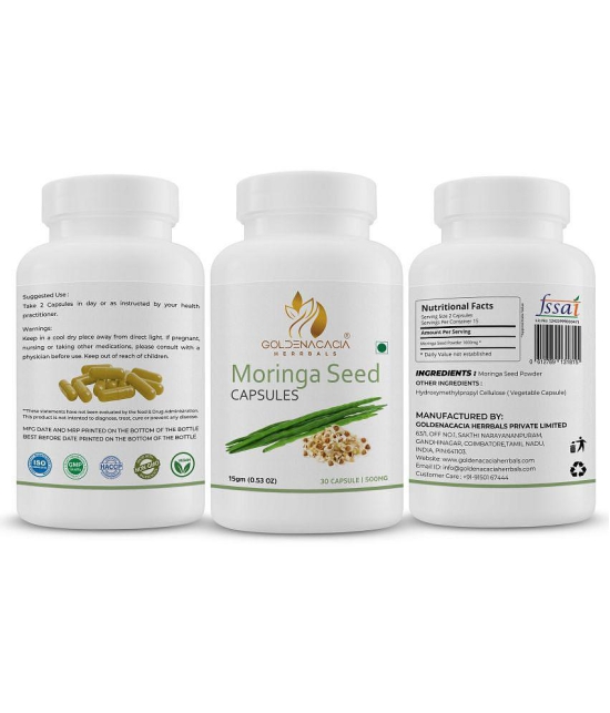 GOLDENACACIA HERRBALS Moringa Seed 30 Capsule 1 no.s