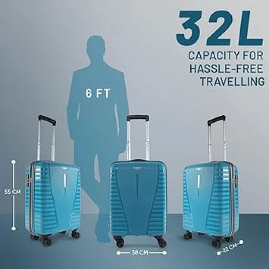 Cabin 55 Cm(Small) 8 Wheels Trolley Bags for Travel Hard Case Luggage