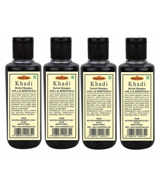 Khadi Herbal Amla & Bhringraj Shampoo 840 mL Pack of 4