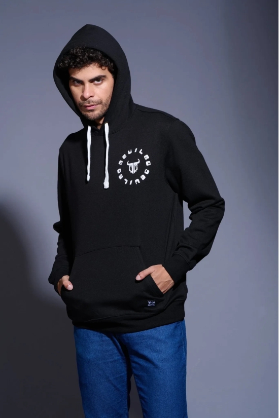 Funking Dope Printed Black Hoodie for Men M