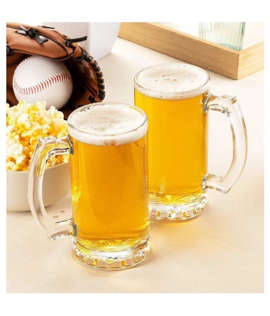 Somil Beer Mug Glasses Set,  400 ML - (Pack Of 2)