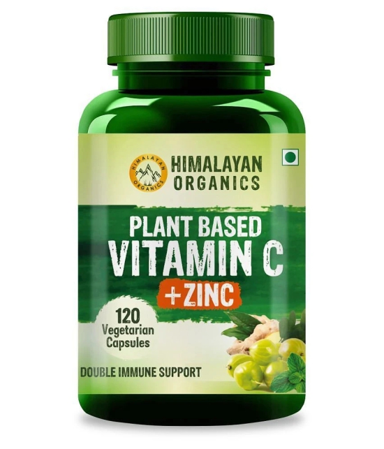 Himalayan Organics Plant Based Vitamin C with Zinc - 120 Veg Capsules