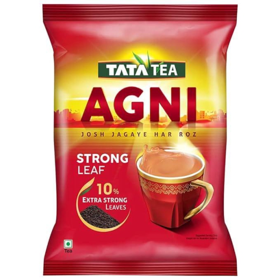 Tata Tea Agni | Strong Chai | Leaf Tea | 250 gm each | Pack of 4 | 1 Kg + Green Elaichi 25 gm