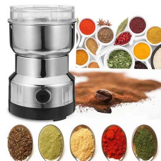 Nima Mixer Grinder Mini Electric Small Grinder Mini Electric Grinder Small Mixer Grinder Mixer Stainless Steel Electric Masala Grinder Mini Spice Machine