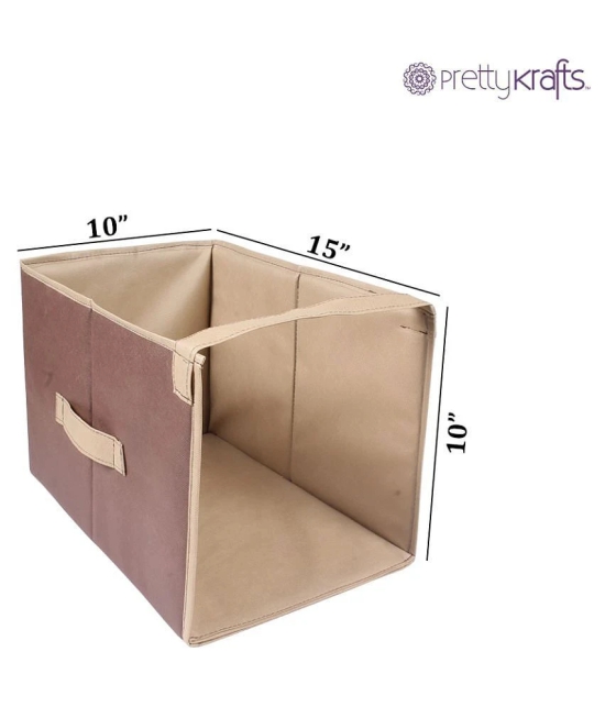 PrettyKrafts Shirt Stacker, Closet Organizer, Open Front, Shirts and Clothing Organizer, (Set of 4) BrownBeige