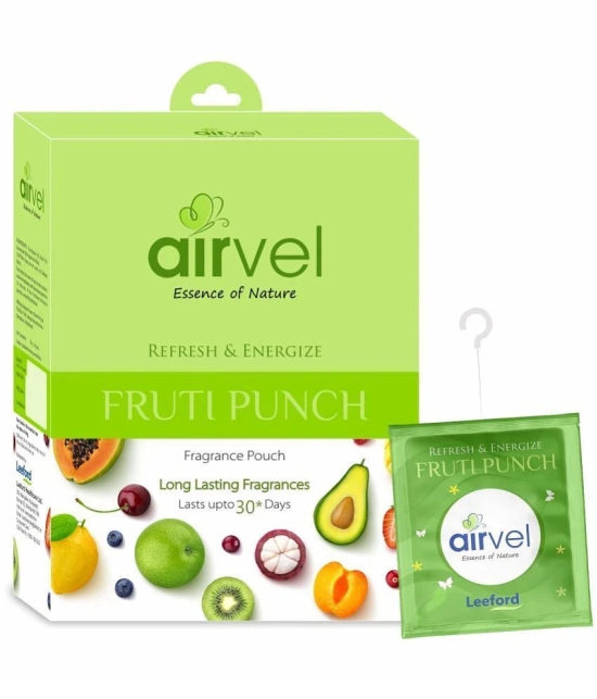 Airvel Fruti Punch Fragrance Air Freshener Pouch For Amazing Fragrance Pack of 1 (6 Pcs)