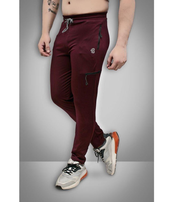 Forbro - Maroon Lycra Mens Sports Trackpants ( Pack of 1 ) - None