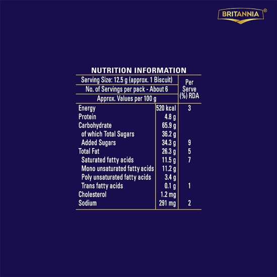 Britannia Chocolush - Extra Crunchy Biscuit With Gooey Choco-Filling, 75 G