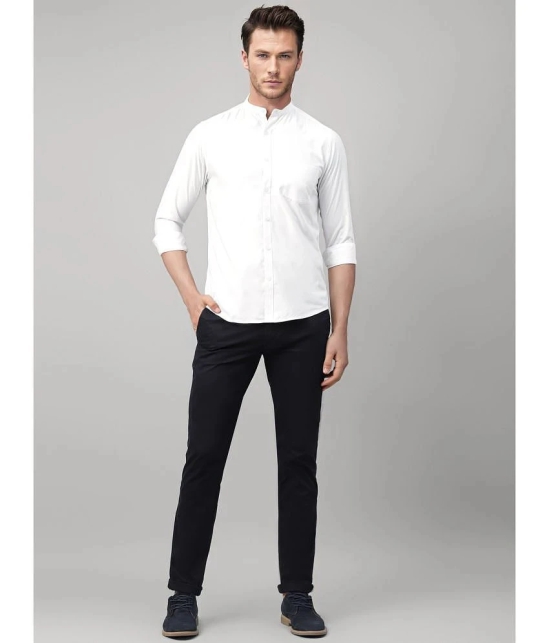 UrbanMark Cotton Blend Slim Fit Solids Full Sleeves Mens Casual Shirt - White ( Pack of 1 ) - None