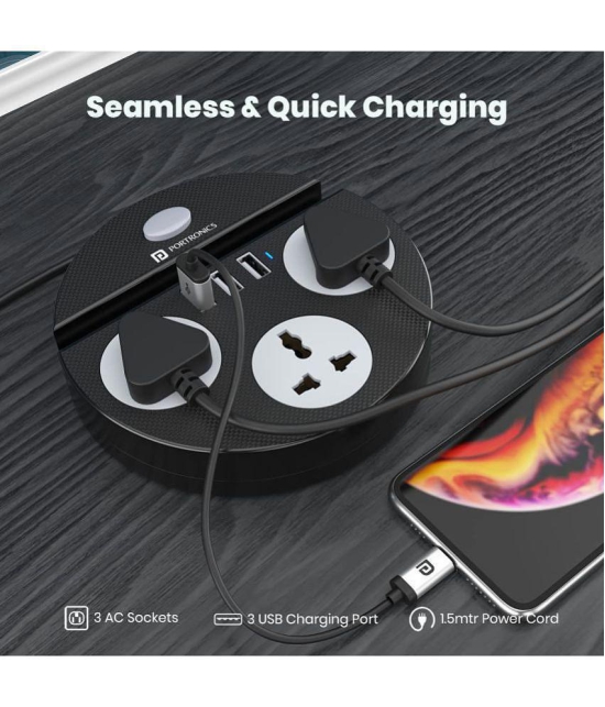 Portronics - USB 1.2A Charging Dock - Black