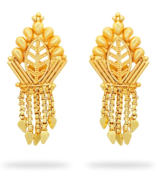 LUV FASHION Golden Chandbalis Earrings ( Pack of 1 ) - Golden