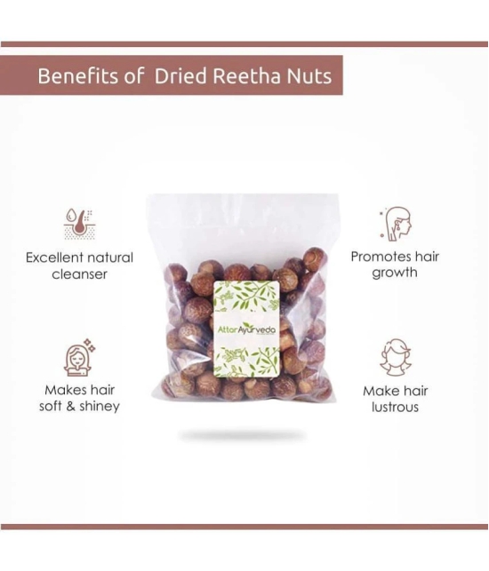 Attar Ayurveda Dried Reetha Nuts/Soapnuts for Hair (250 grams) | 100% Natural, Preservative free