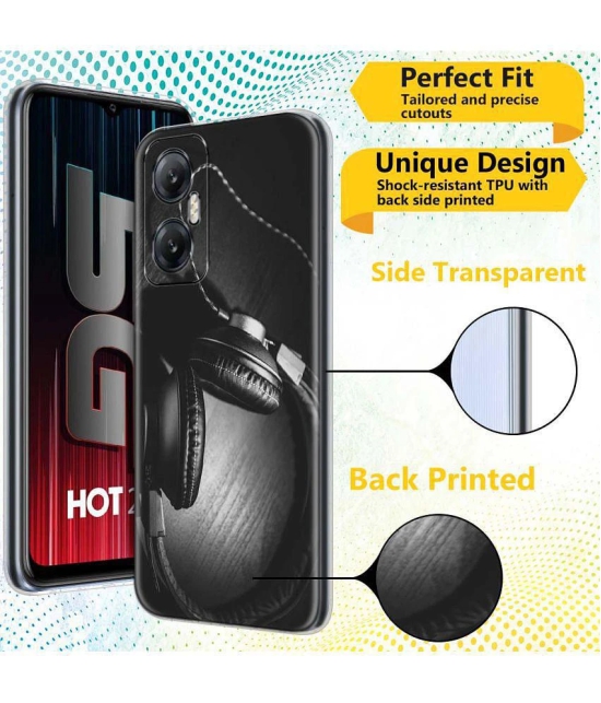 NBOX - Multicolor Silicon Printed Back Cover Compatible For infinix Hot 20 5G ( Pack of 1 )