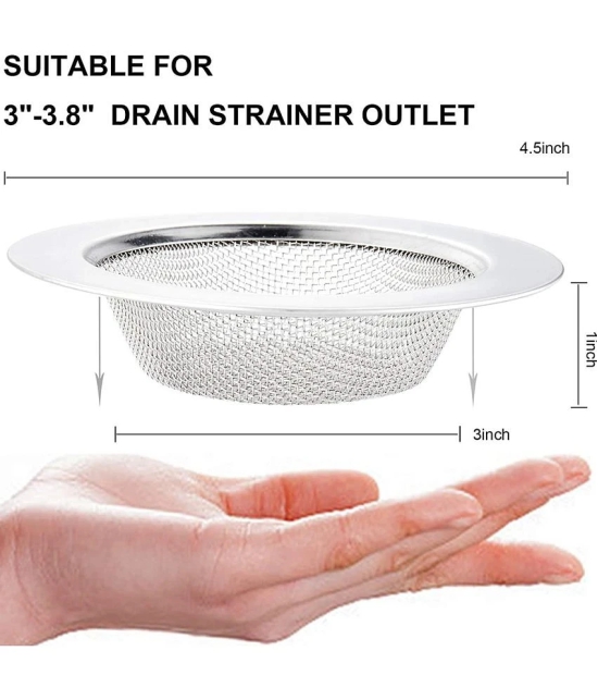 Strainers & Sieves sink jali Kitchen Sink, Basin, Bathroom Sink, Floor Stainless Steel Push Down Strainer (9 cm Set of 2)