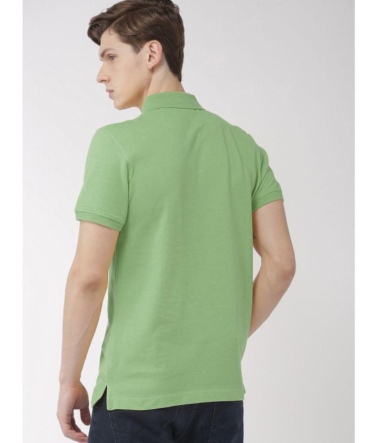 ADORATE - Lime Green Cotton Blend Regular Fit Men''s Polo T Shirt ( Pack of 1 ) - None