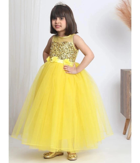 Toy Balloon Kids Yellow Net Girls Gown ( Pack of 1 ) - None