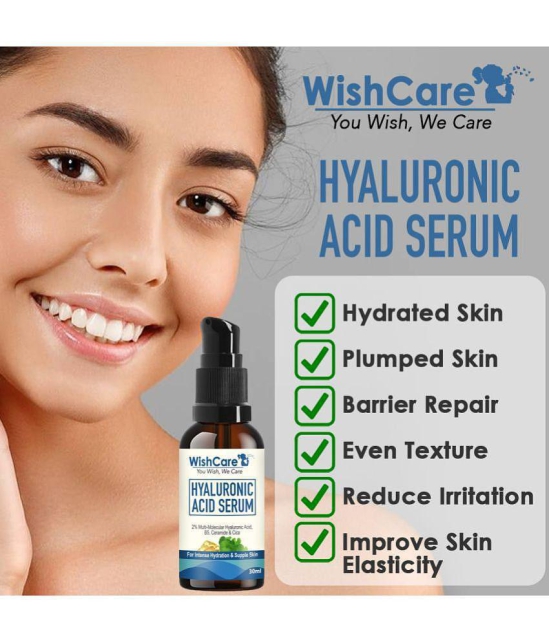 WishCare 2% Hyaluronic Acid Serum with CICA, Ceramide & B5 - Multi-Molecular Face Serum 30 mL