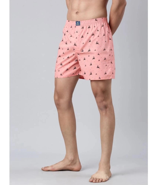 Joven Peach Cotton Mens Boxer- ( Pack of 2 ) - None