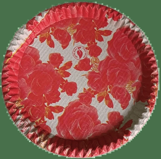 Disposable Paper Plate Red Floral Paper Plate