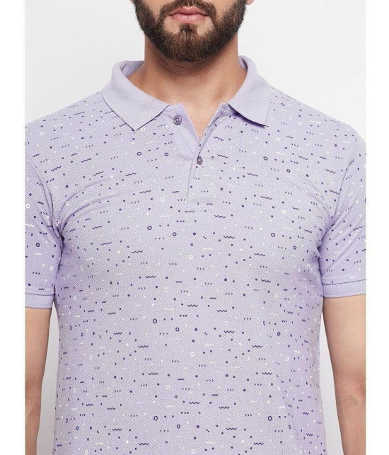 MXN - Lavender Cotton Blend Regular Fit Men's Polo T Shirt ( Pack of 1 ) - None