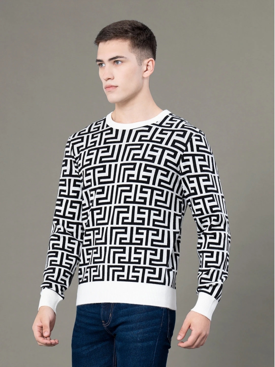 RedTape Round Neck Pattern Sweater for Men | Ultimate Comfort