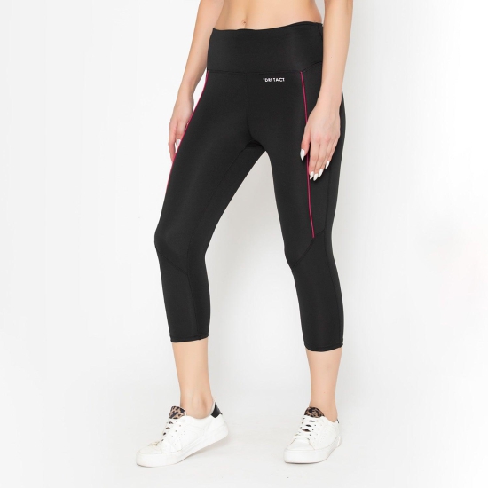 Women's Gym Capri - Black Black L