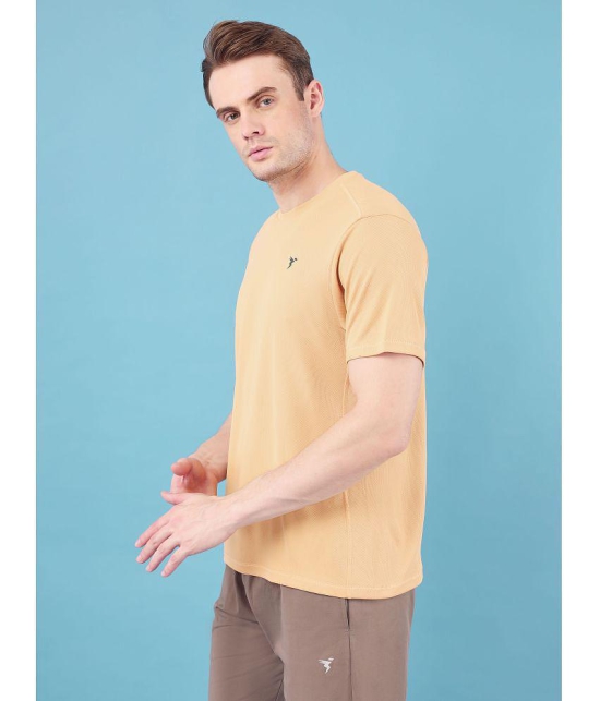 Technosport Yellow Polyester Slim Fit Men's Sports T-Shirt ( Pack of 1 ) - None