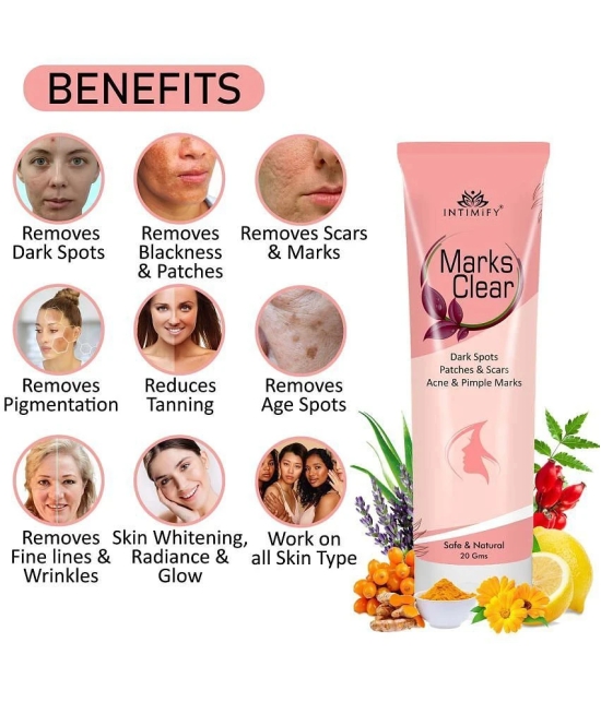 Intimify Marks Clear Cream, Anti Pigmentation Cream, Skin Brightening Whitening Cream 20 gms