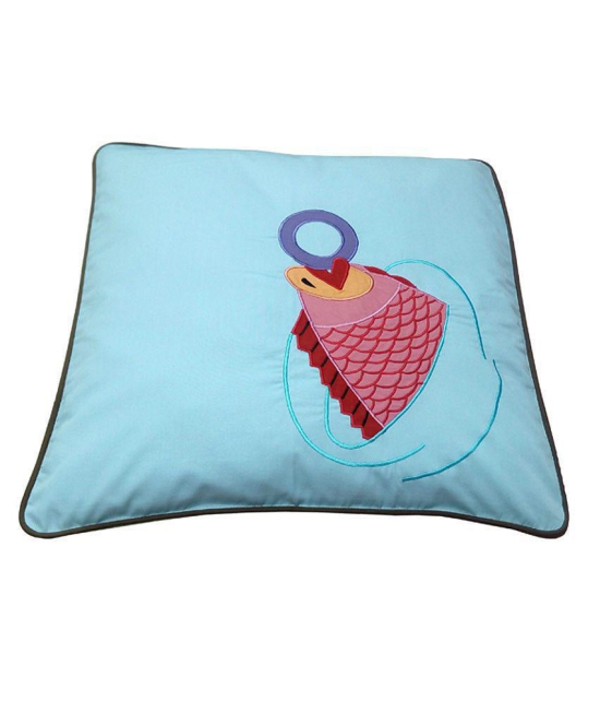 Hugs'n'Rugs Single Cotton Blue Cushion Covers 40 x 40 cm (16 x 16) - Multi