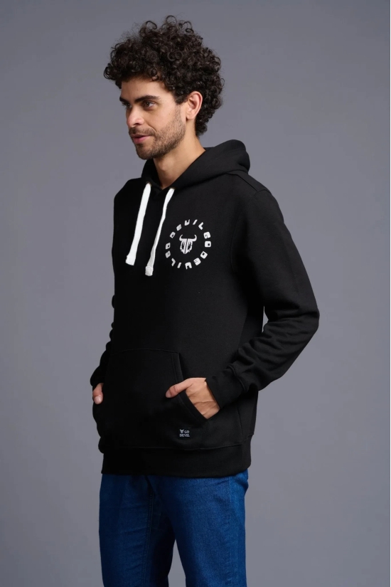 Funking Dope Printed Black Hoodie for Men XXL