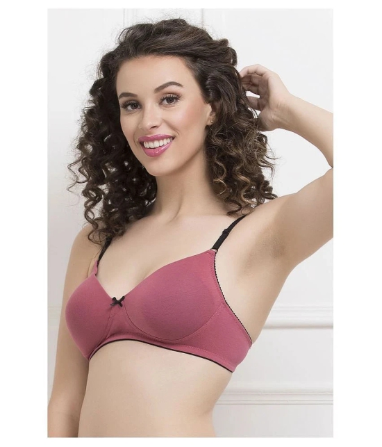 Clovia Cotton T-Shirt Bra - Pink - 34D