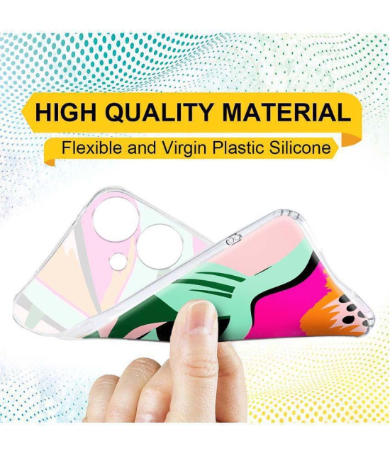 Fashionury Multicolor Printed Back Cover Silicon Compatible For Redmi 13C 5G ( Pack of 1 )