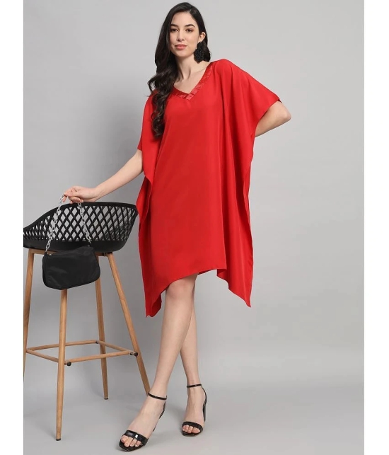 Curvydrobe Crepe Red Beach Dresses - Single - None